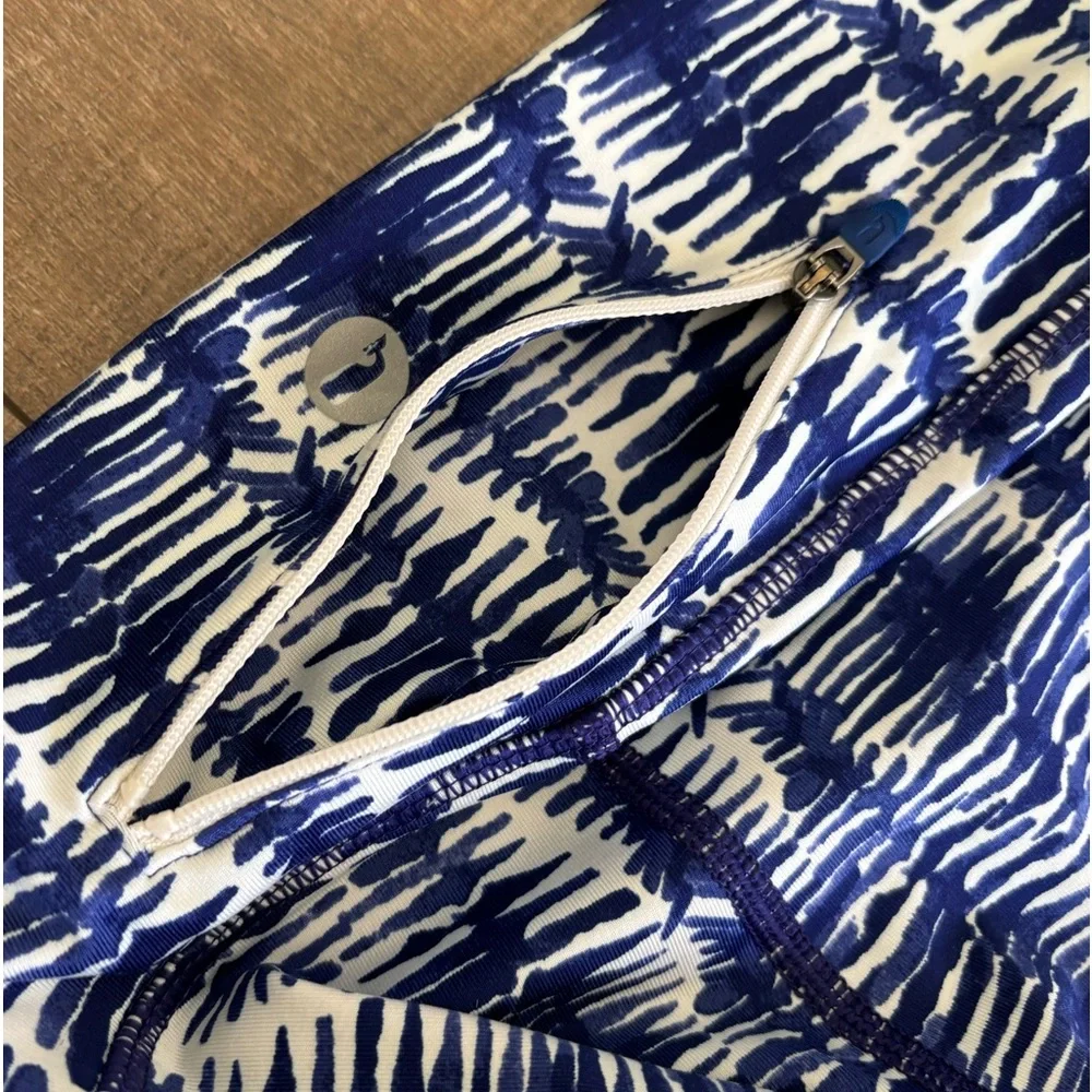 Vineyard Vines Performance Leggings Blue and White Size Large